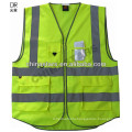 100% Polyester High Visibility Reflective Safety Vest with 5 Pockets